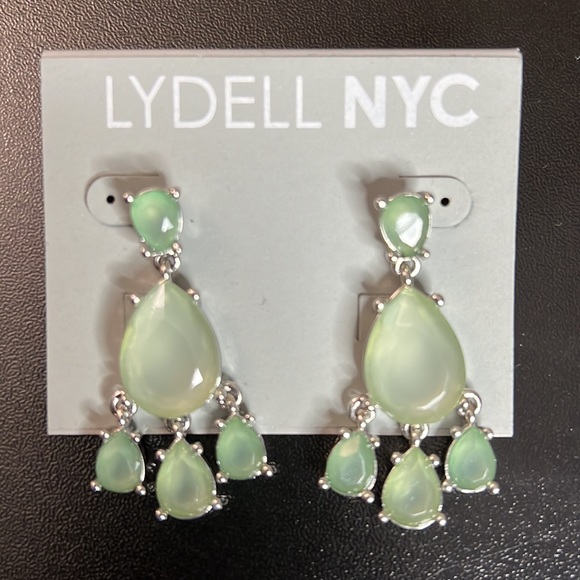Lydell NYC Green Dangle Earrings - Picture 2 of 3